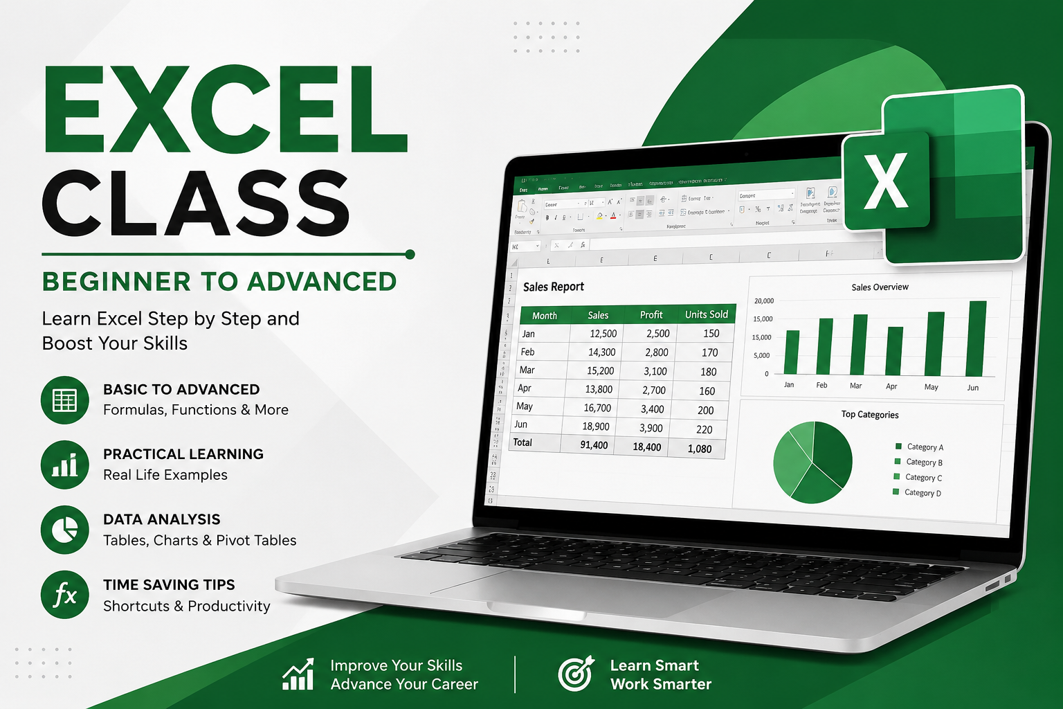 excel class from beginner to advanced