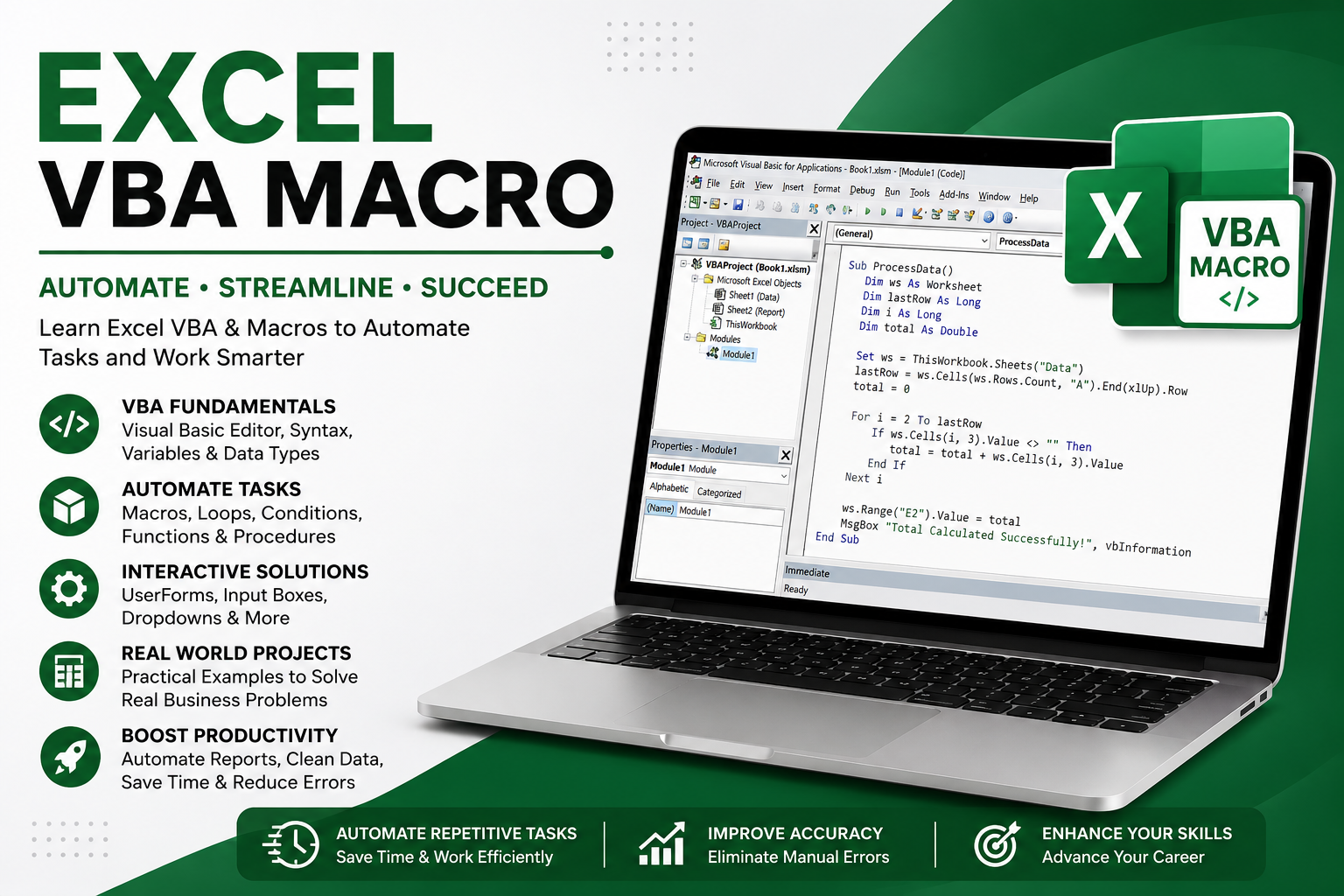 master excel vba automation